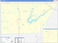 De Witt County Wall Map Basic Style